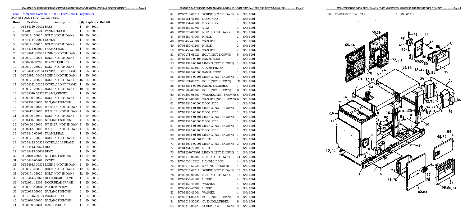 Protected: EG90BS-1 S/N 6001-UP Partsbook