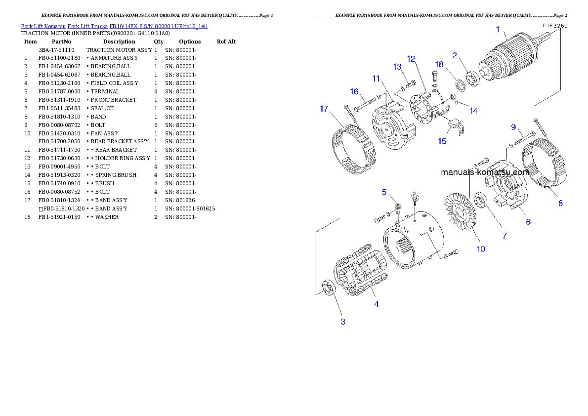 Protected: FB10/14EX-8 S/N 800001-UP Partsbook