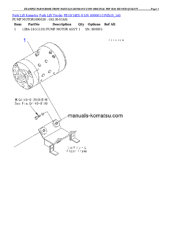 Protected: FB10/14EX-8 S/N 800001-UP Partsbook