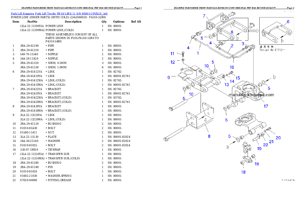 Protected: FB10/13RS-11 S/N 80001-UP Partsbook