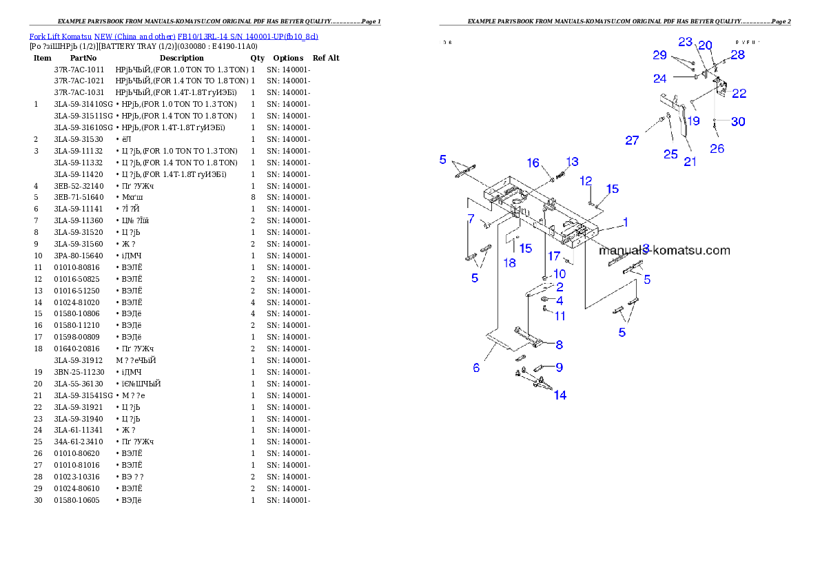 Protected: FB10/13RL-14 S/N 140001-UP Partsbook