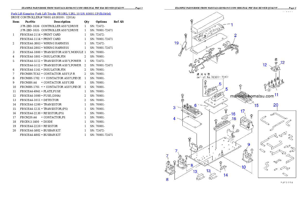 Protected: FB10RL/13RL-10 S/N 60001-UP Partsbook