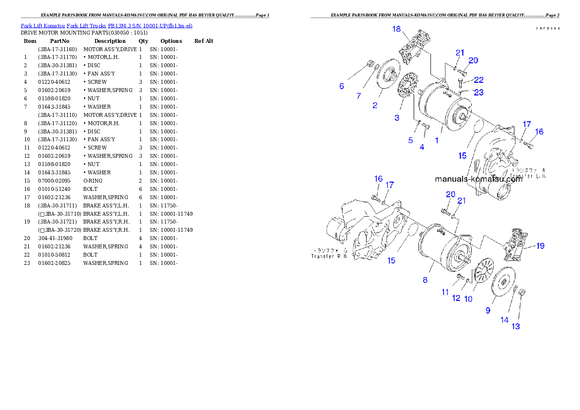 Protected: FB13M-3 S/N 10001-UP Partsbook