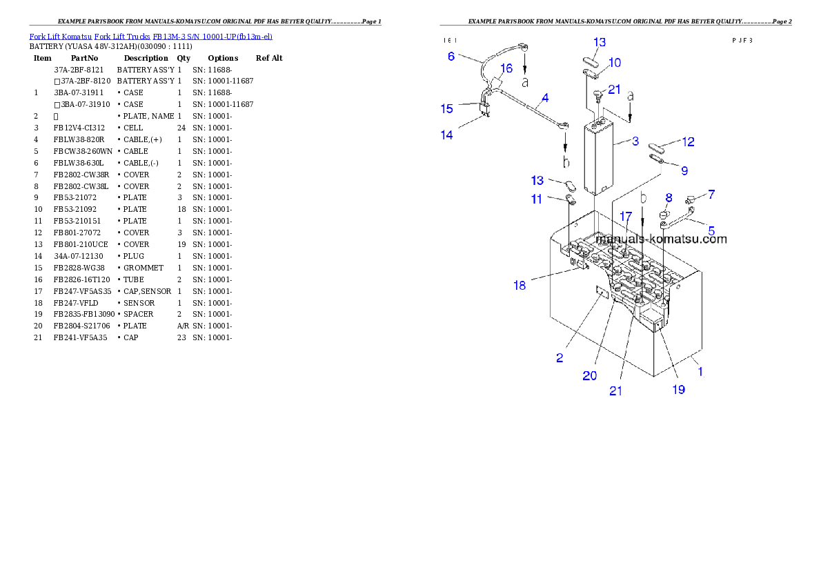 Protected: FB13M-3 S/N 10001-UP Partsbook