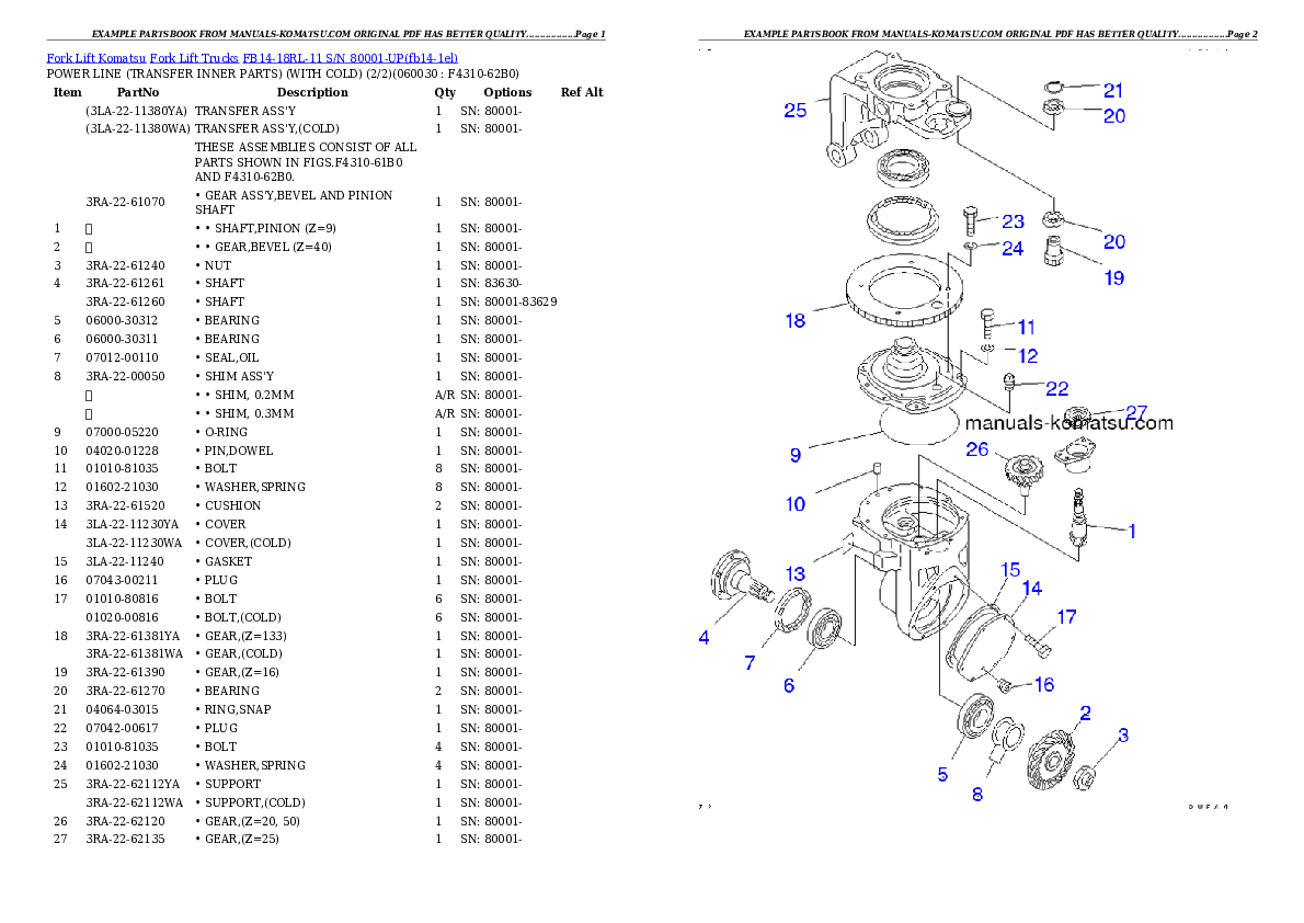 Protected: FB14-18RL-11 S/N 80001-UP Partsbook
