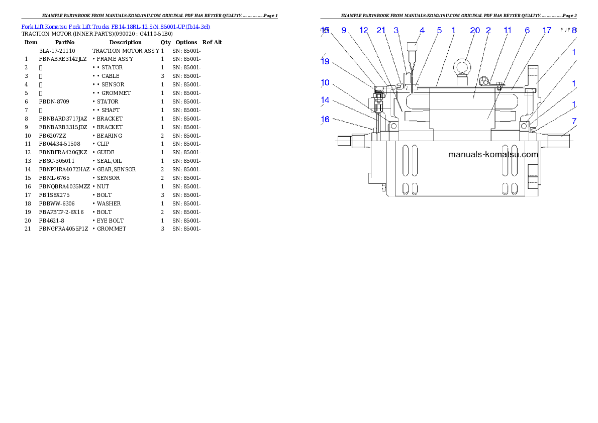 Protected: FB14-18RL-12 S/N 85001-UP Partsbook
