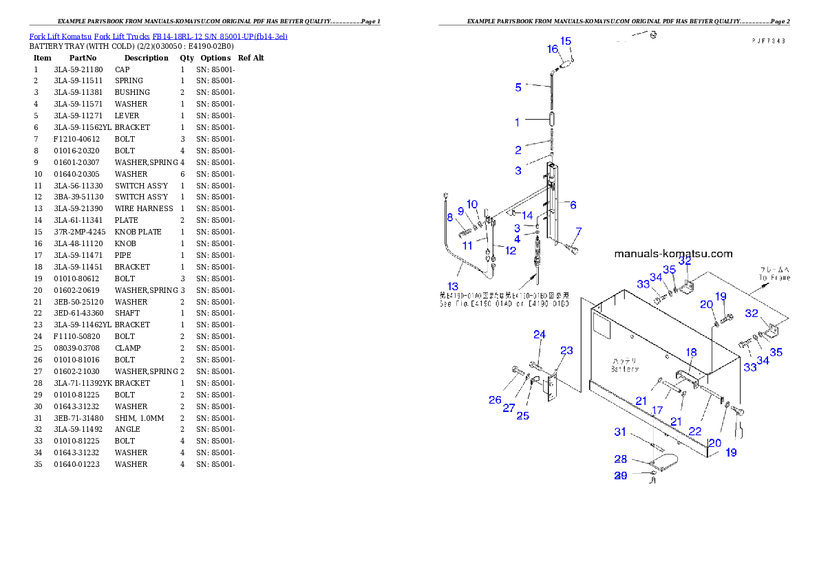 Protected: FB14-18RL-12 S/N 85001-UP Partsbook