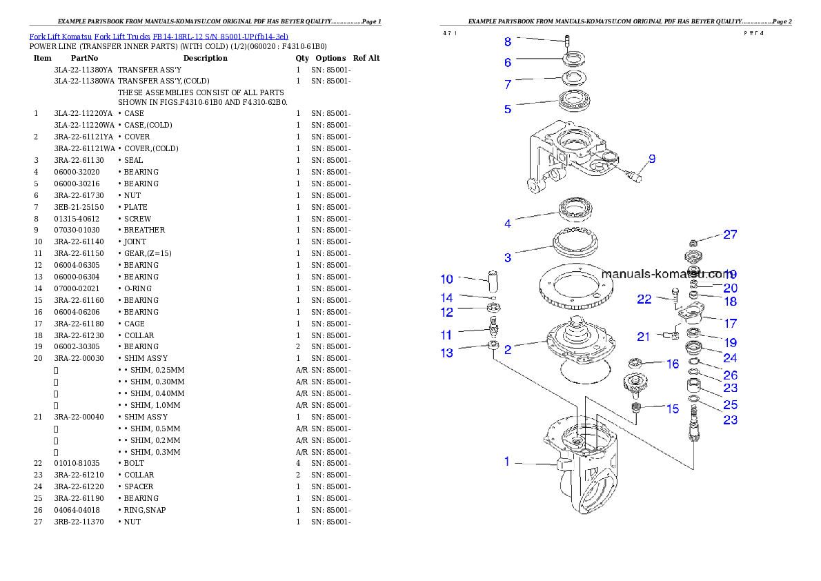 Protected: FB14-18RL-12 S/N 85001-UP Partsbook