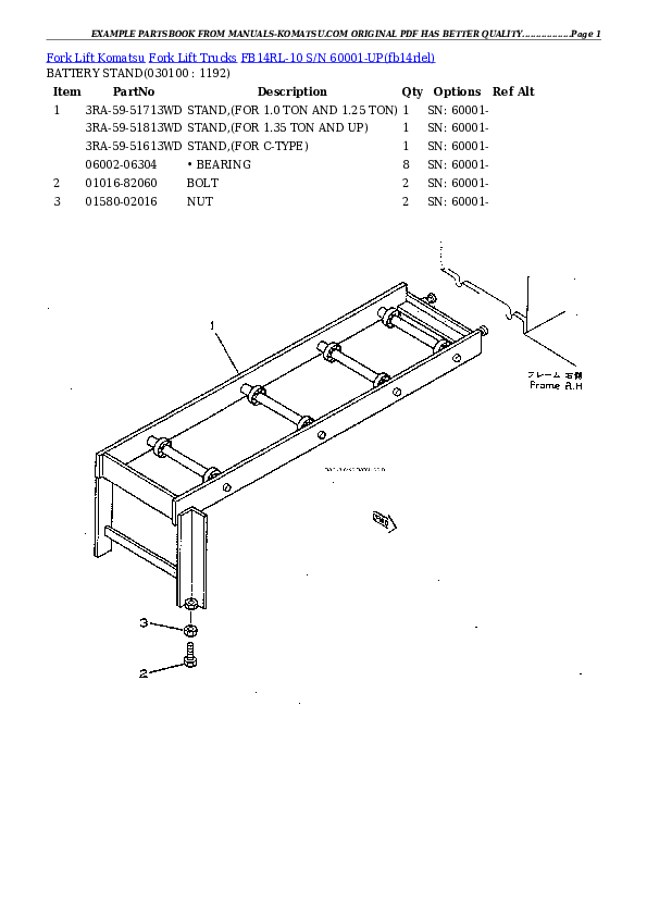 Protected: FB14RL-10 S/N 60001-UP Partsbook