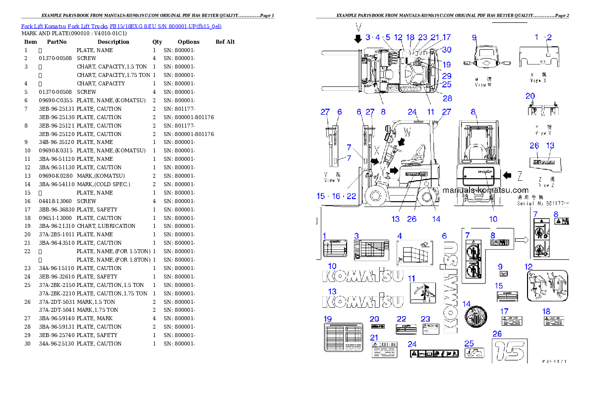 Protected: FB15/18EXG-8-EU S/N 800001-UP Partsbook