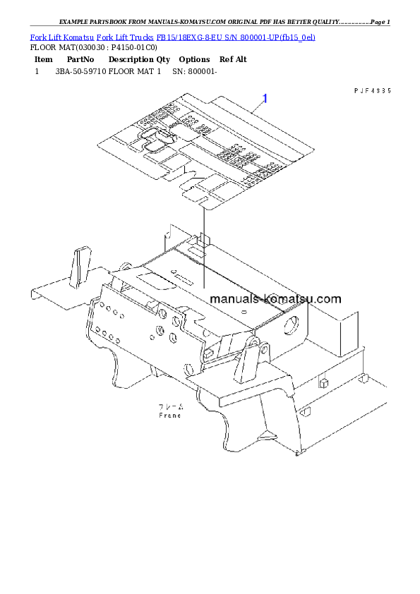 Protected: FB15/18EXG-8-EU S/N 800001-UP Partsbook