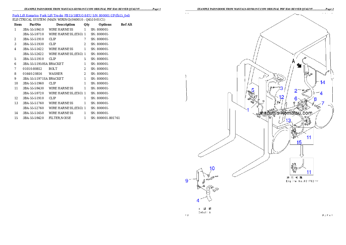 Protected: FB15/18EXG-8-EU S/N 800001-UP Partsbook