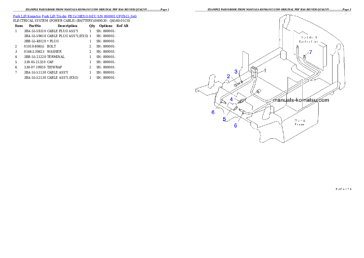 Protected: FB15/18EXG-8-EU S/N 800001-UP Partsbook
