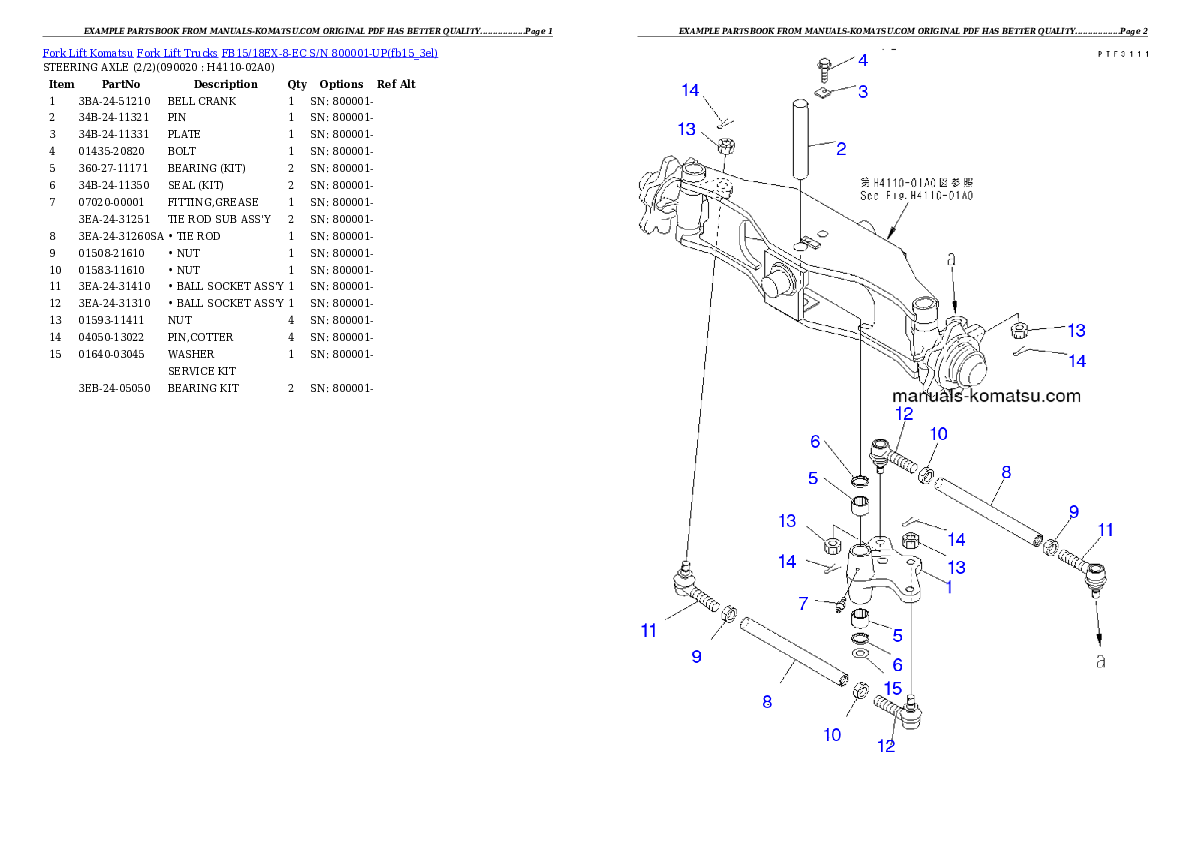 Protected: FB15/18EX-8-EC S/N 800001-UP Partsbook