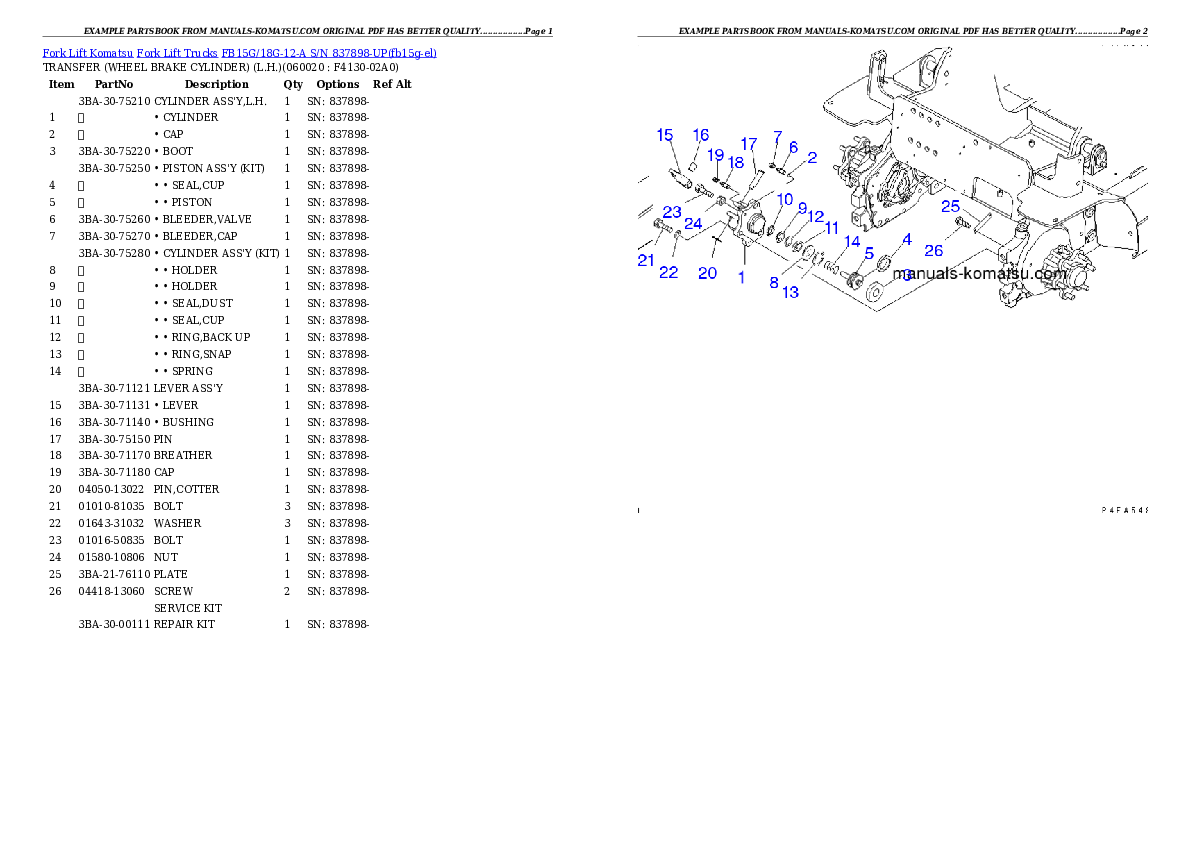Protected: FB15G/18G-12-A S/N 837898-UP Partsbook