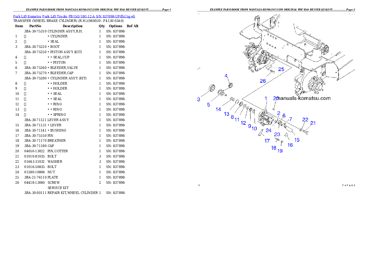 Protected: FB15G/18G-12-A S/N 837898-UP Partsbook