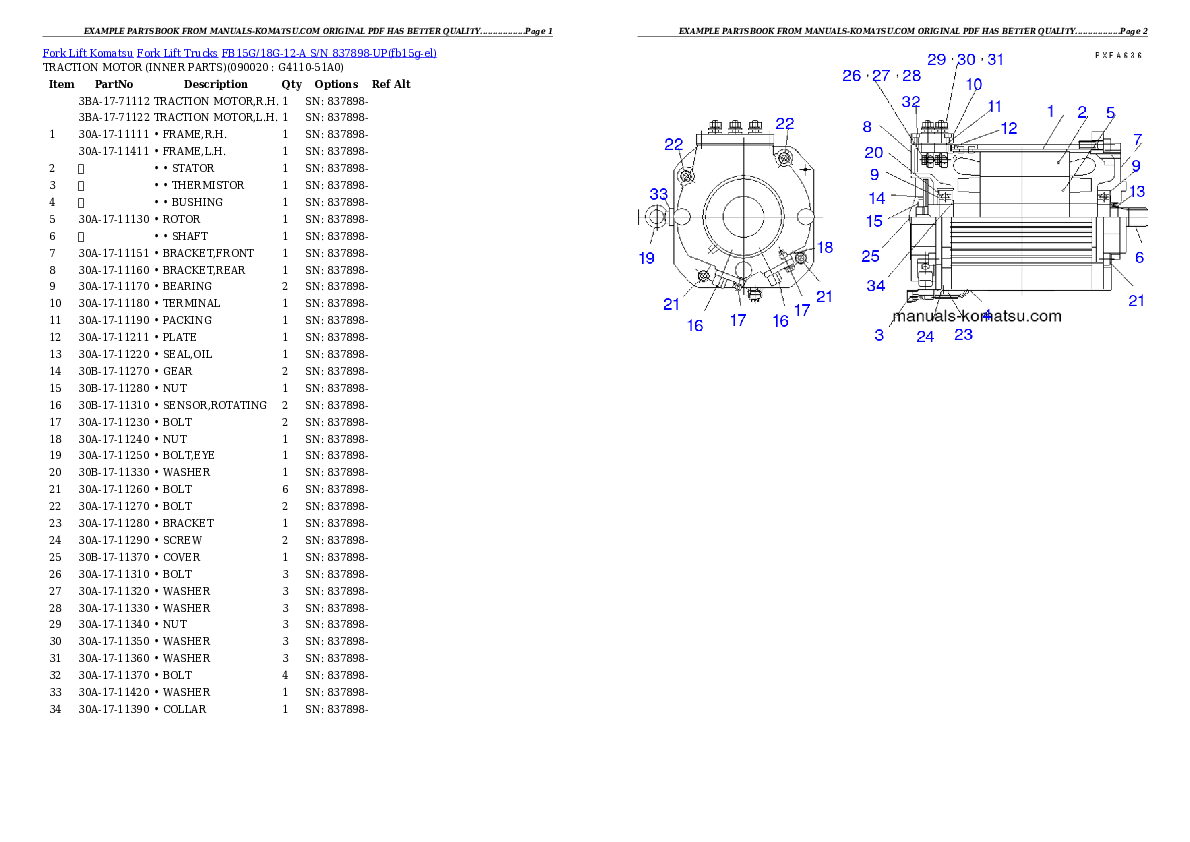 Protected: FB15G/18G-12-A S/N 837898-UP Partsbook