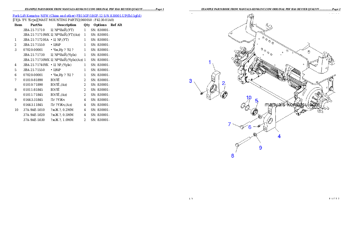 Protected: FB15GF/18GF-12 S/N 830001-UP Partsbook