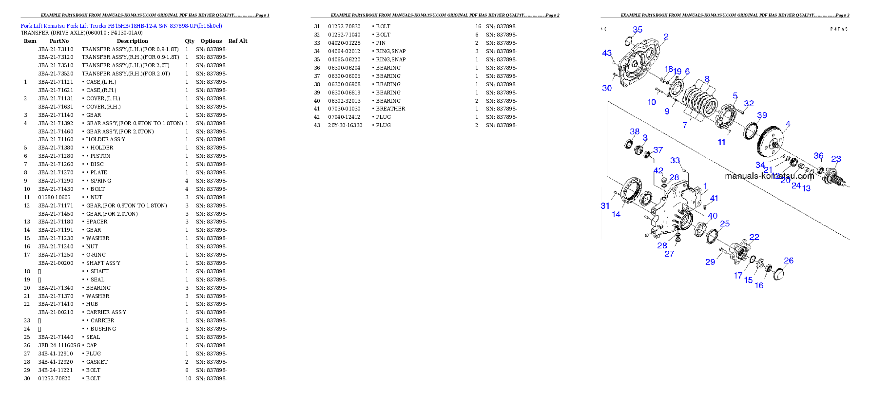 Protected: FB15HB/18HB-12-A S/N 837898-UP Partsbook