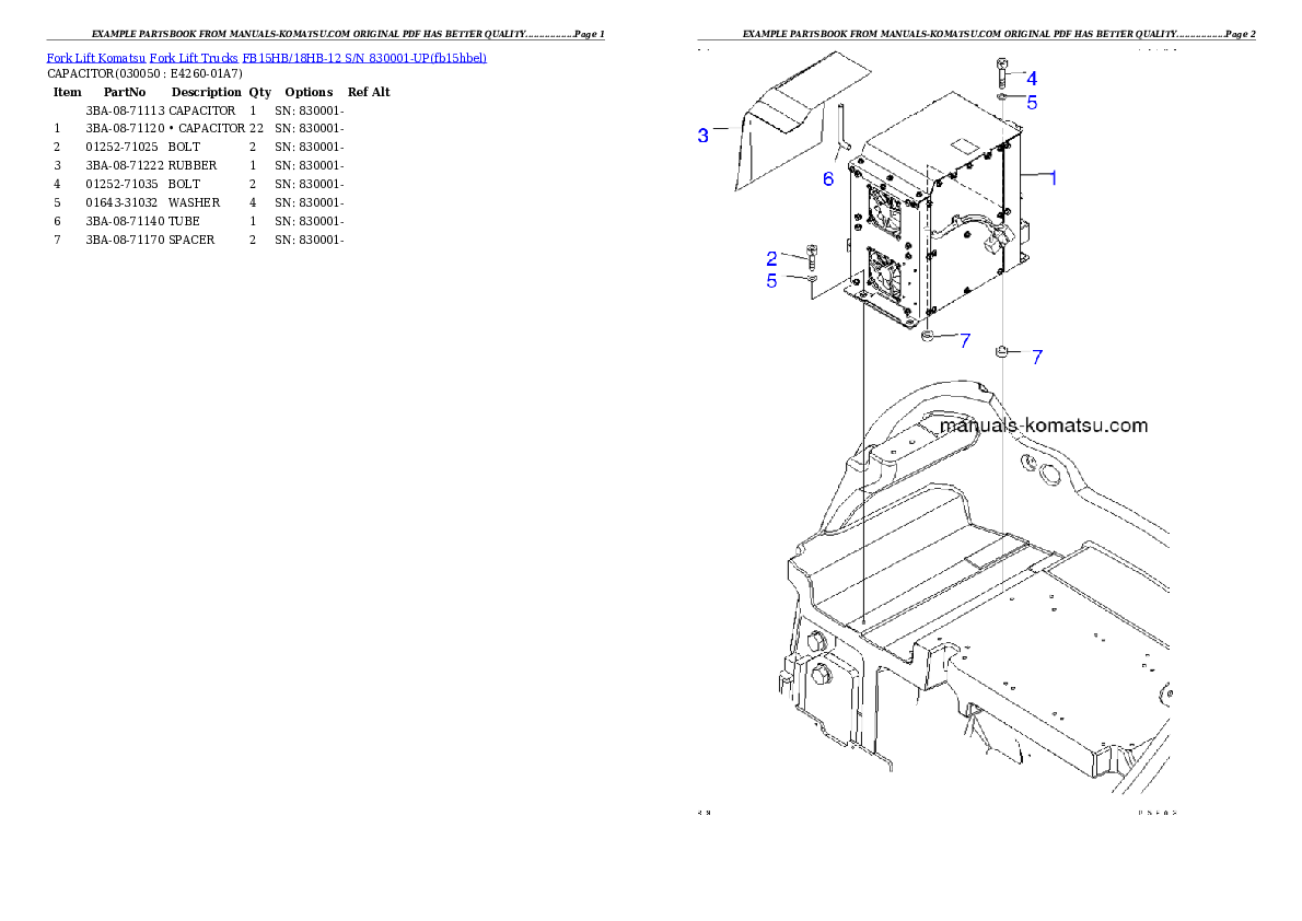 Protected: FB15HB/18HB-12 S/N 830001-UP Partsbook