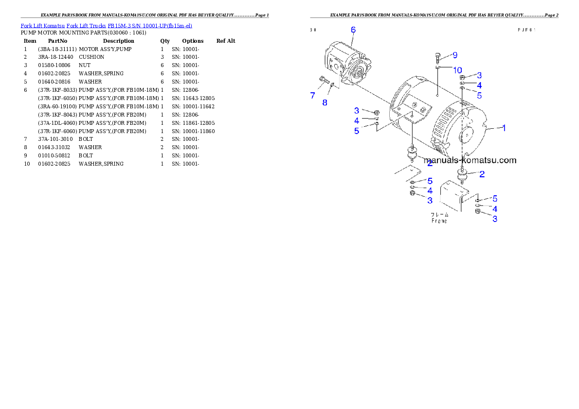 Protected: FB15M-3 S/N 10001-UP Partsbook
