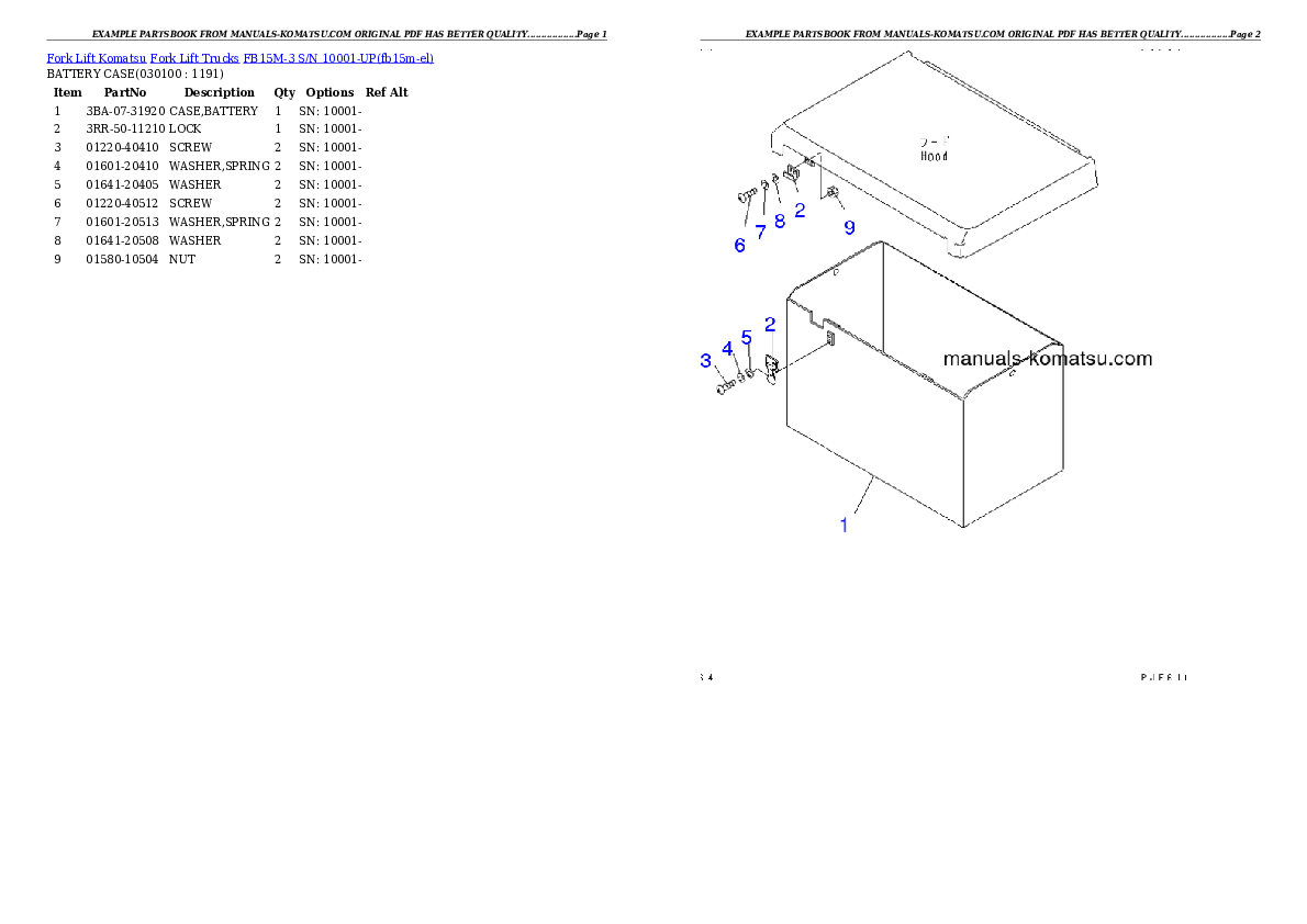 Protected: FB15M-3 S/N 10001-UP Partsbook