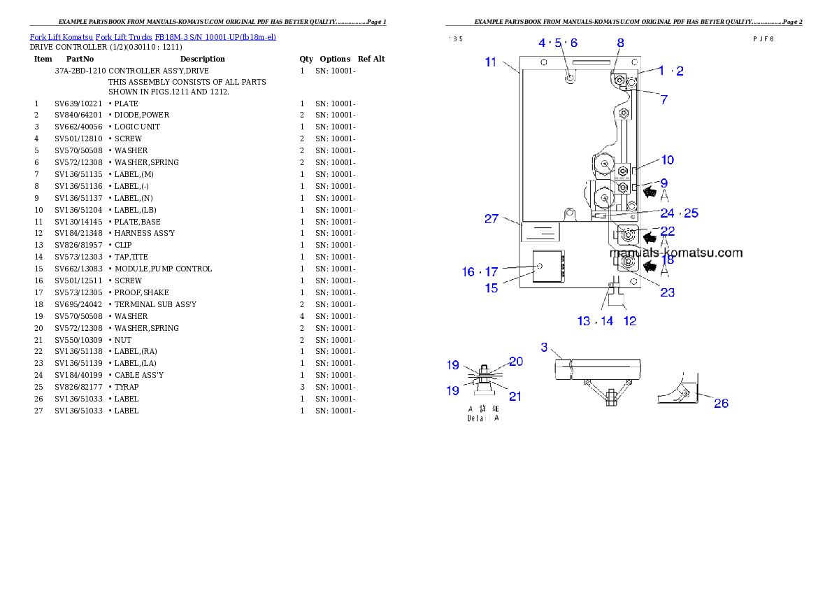 Protected: FB18M-3 S/N 10001-UP Partsbook