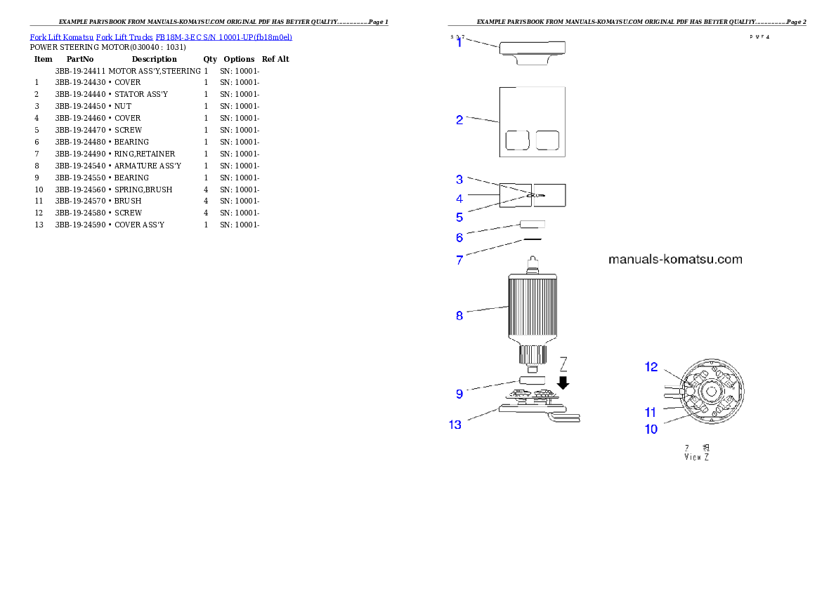 Protected: FB18M-3-EC S/N 10001-UP Partsbook
