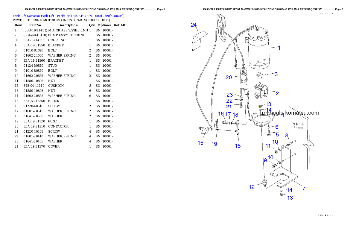 Protected: FB18M-3-EC S/N 10001-UP Partsbook
