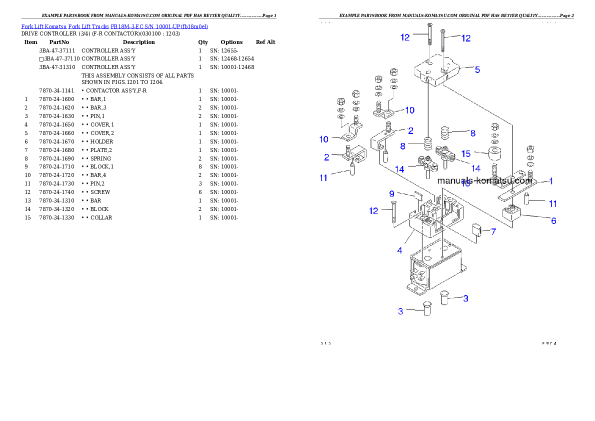 Protected: FB18M-3-EC S/N 10001-UP Partsbook