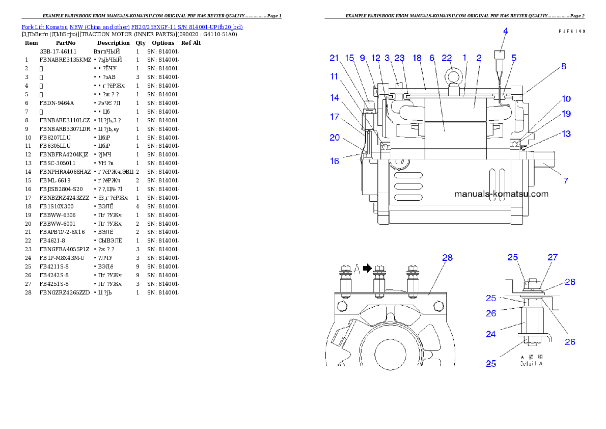 Protected: FB20/25EXGF-11 S/N 814001-UP Partsbook