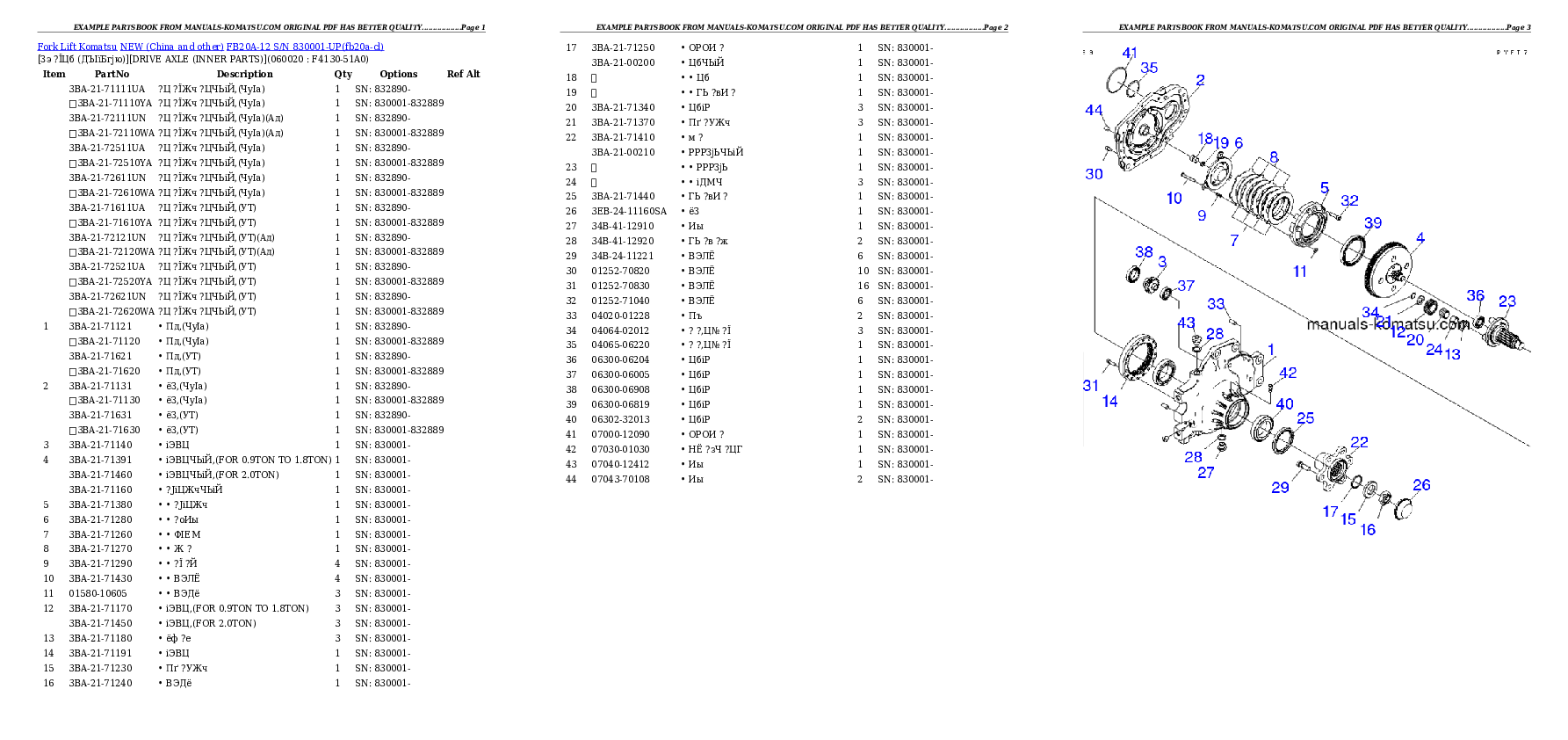 Protected: FB20A-12 S/N 830001-UP Partsbook