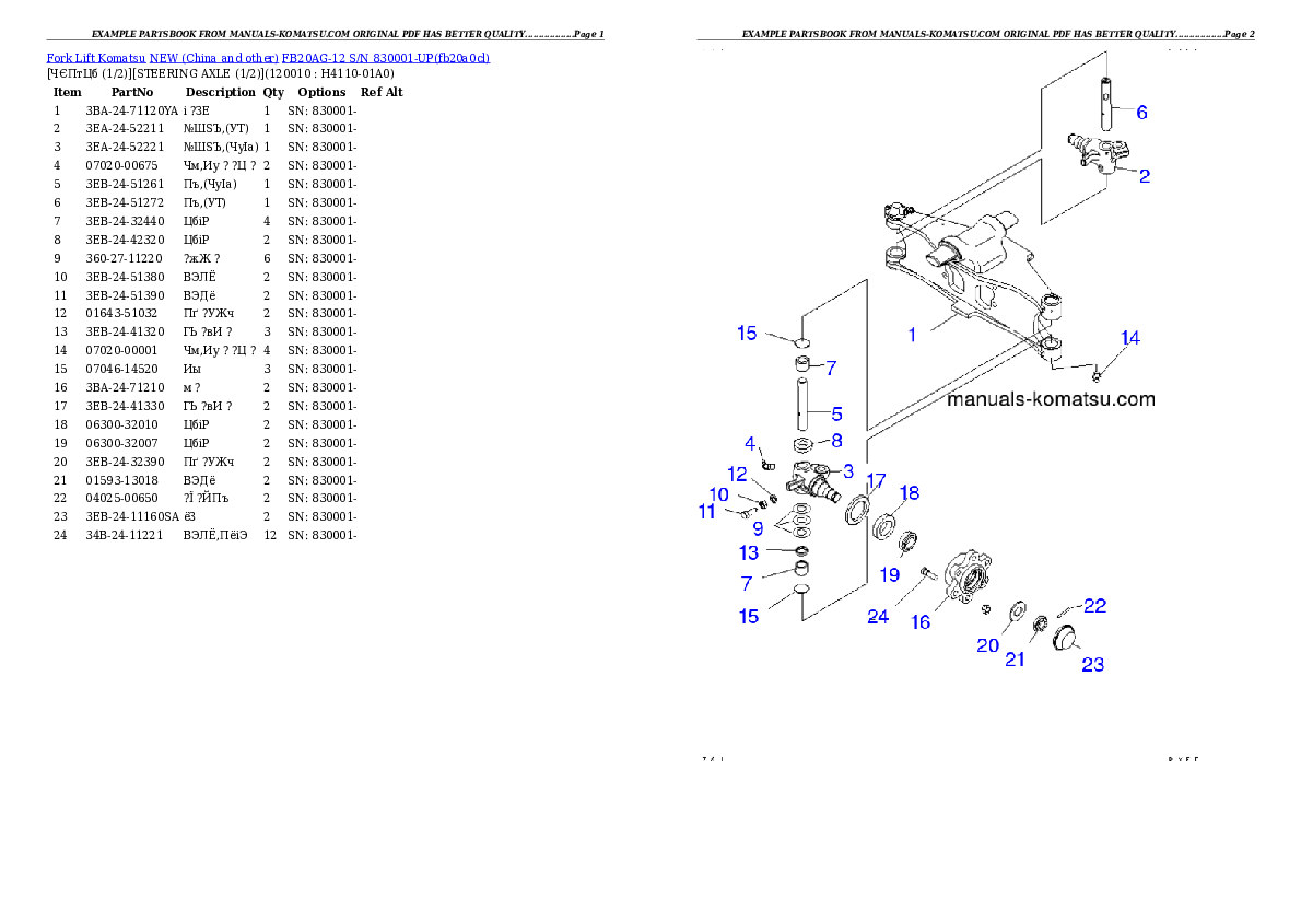 Protected: FB20AG-12 S/N 830001-UP Partsbook