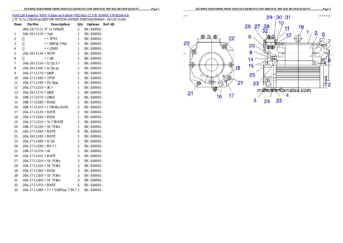 Protected: FB20AG-12 S/N 830001-UP Partsbook