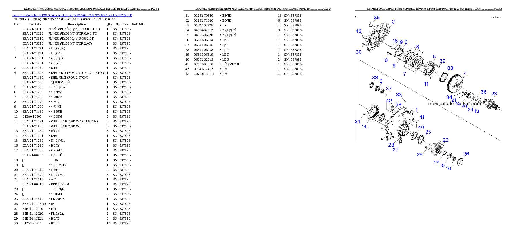 Protected: FB20AG-12-A S/N 837898-UP Partsbook