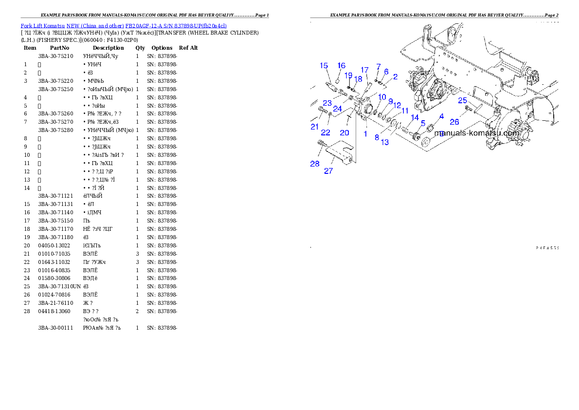 Protected: FB20AGF-12-A S/N 837898-UP Partsbook