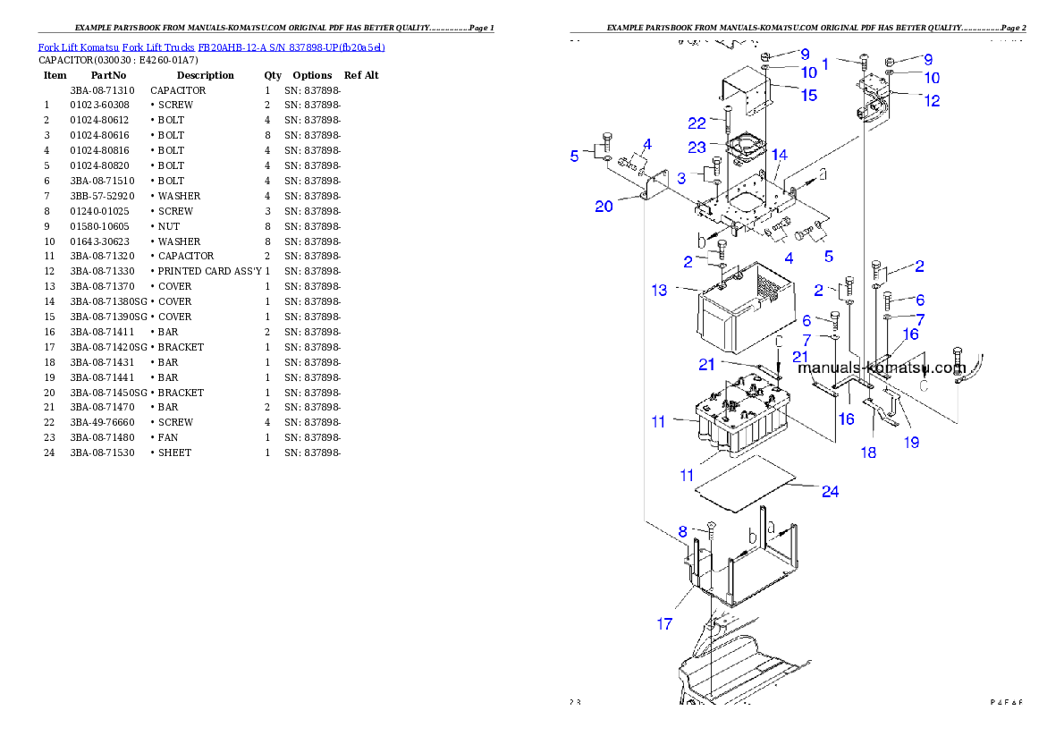 Protected: FB20AHB-12-A S/N 837898-UP Partsbook