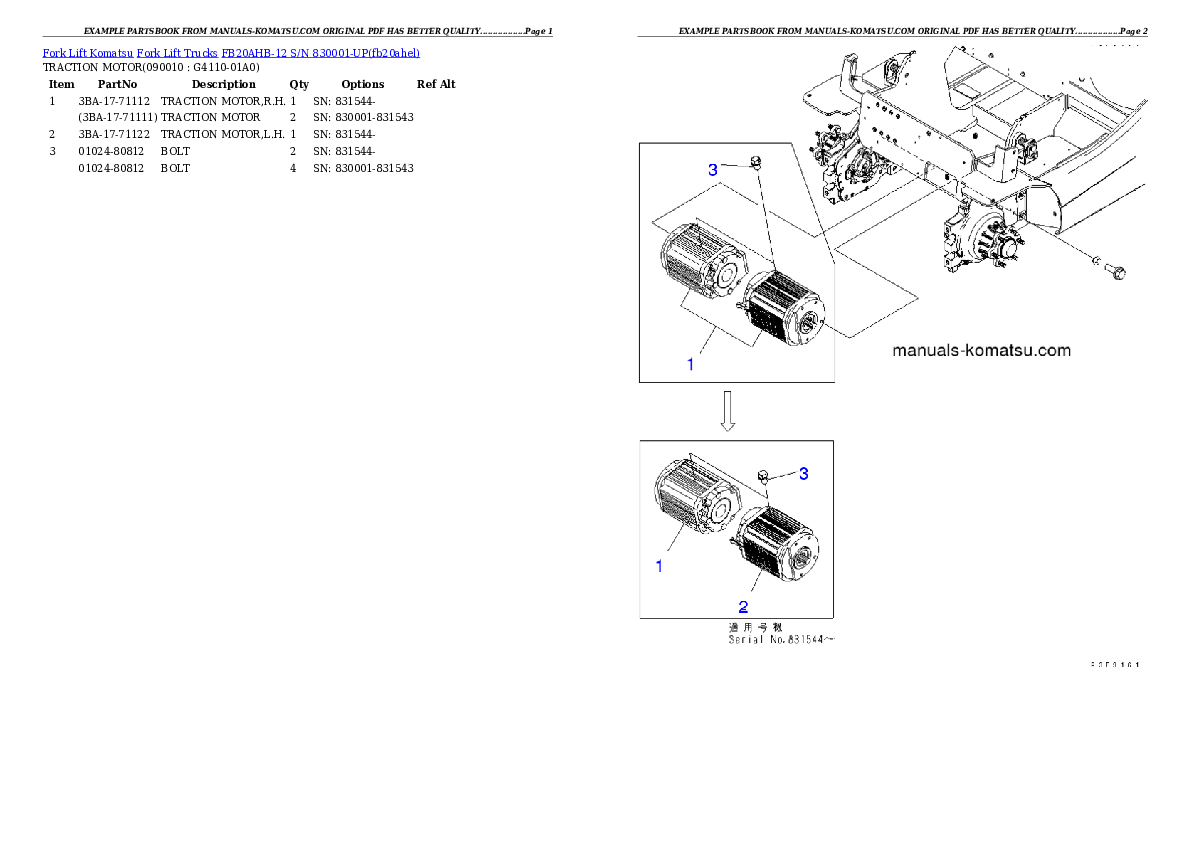 Protected: FB20AHB-12 S/N 830001-UP Partsbook