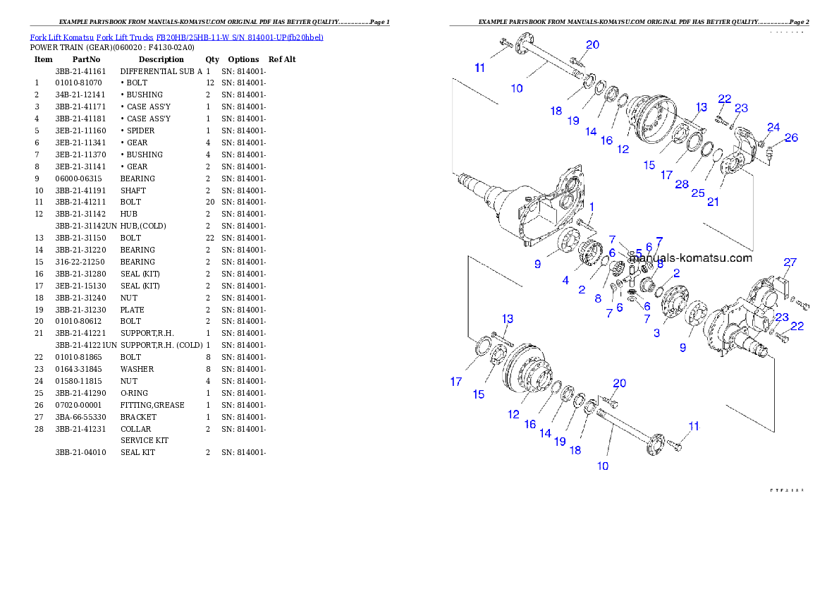 Protected: FB20HB/25HB-11-W S/N 814001-UP Partsbook