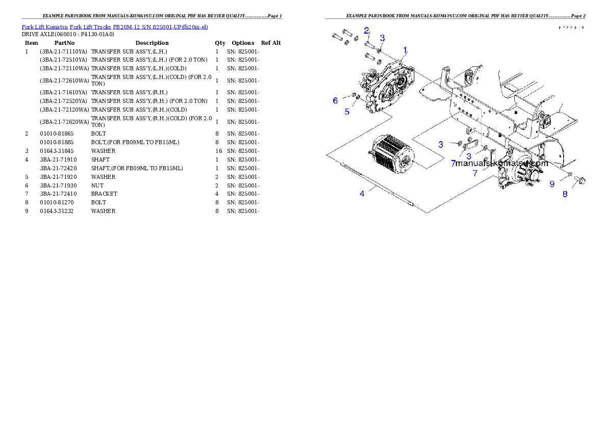 Protected: FB20M-12 S/N 825001-UP Partsbook