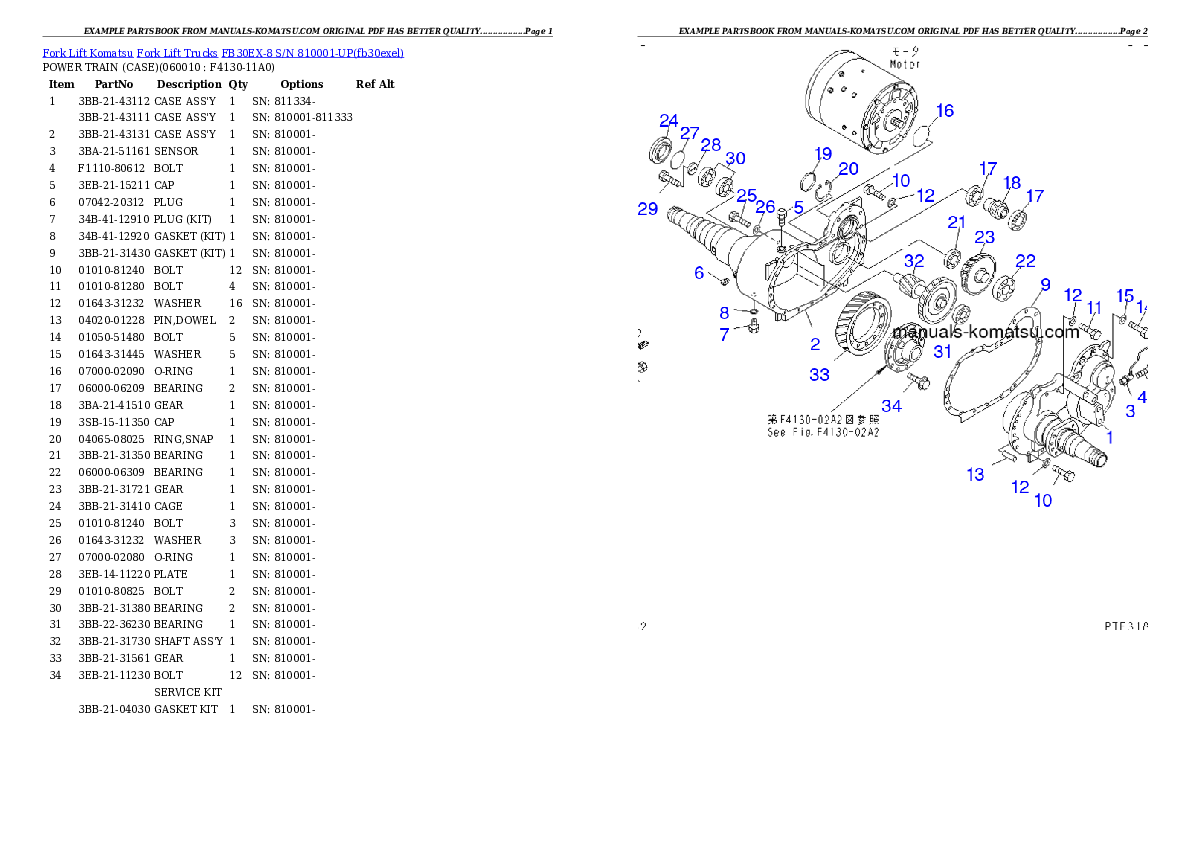 Protected: FB30EX-8 S/N 810001-UP Partsbook