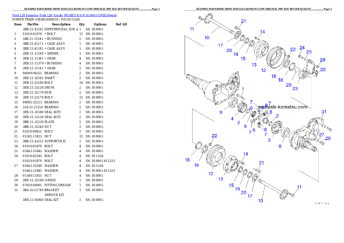 Protected: FB30EX-8 S/N 810001-UP Partsbook