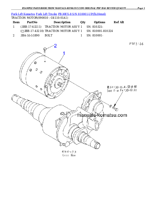 Protected: FB30EX-8 S/N 810001-UP Partsbook