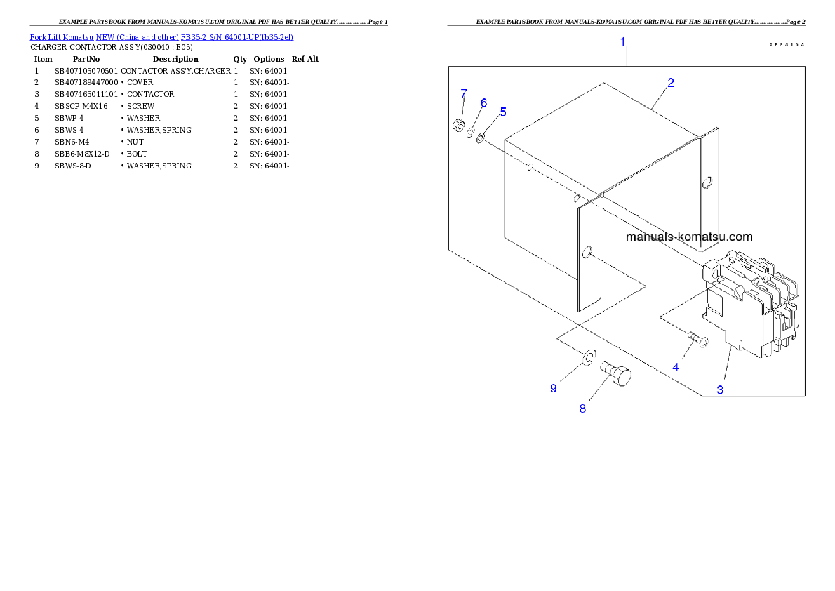 Protected: FB35-2 S/N 64001-UP Partsbook