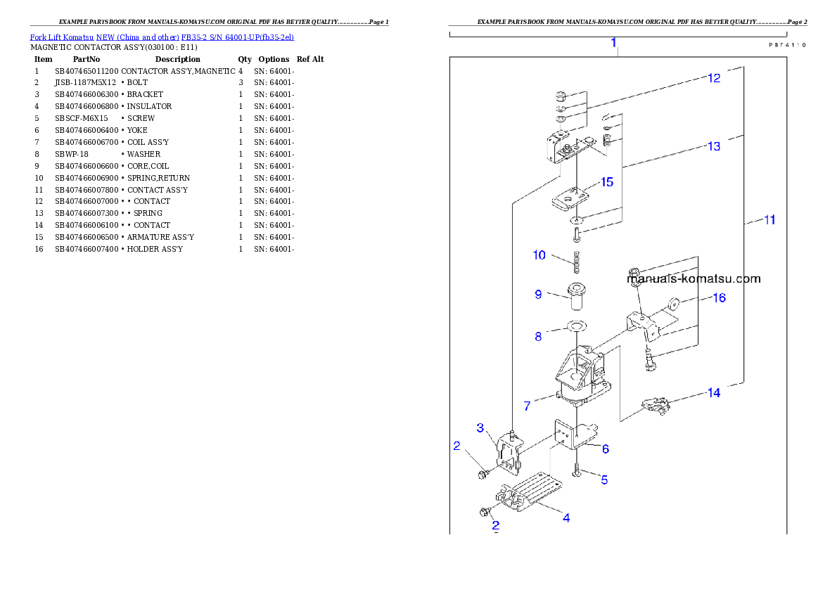 Protected: FB35-2 S/N 64001-UP Partsbook