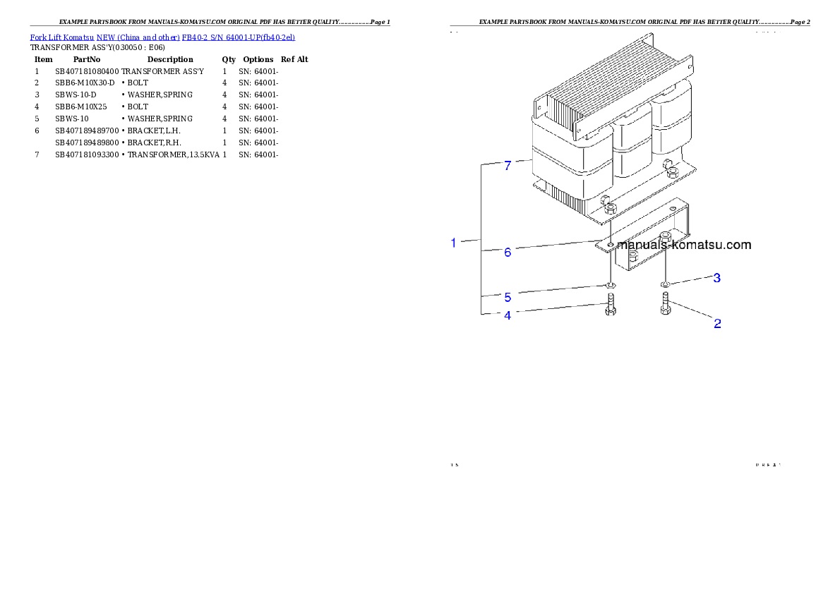 Protected: FB40-2 S/N 64001-UP Partsbook
