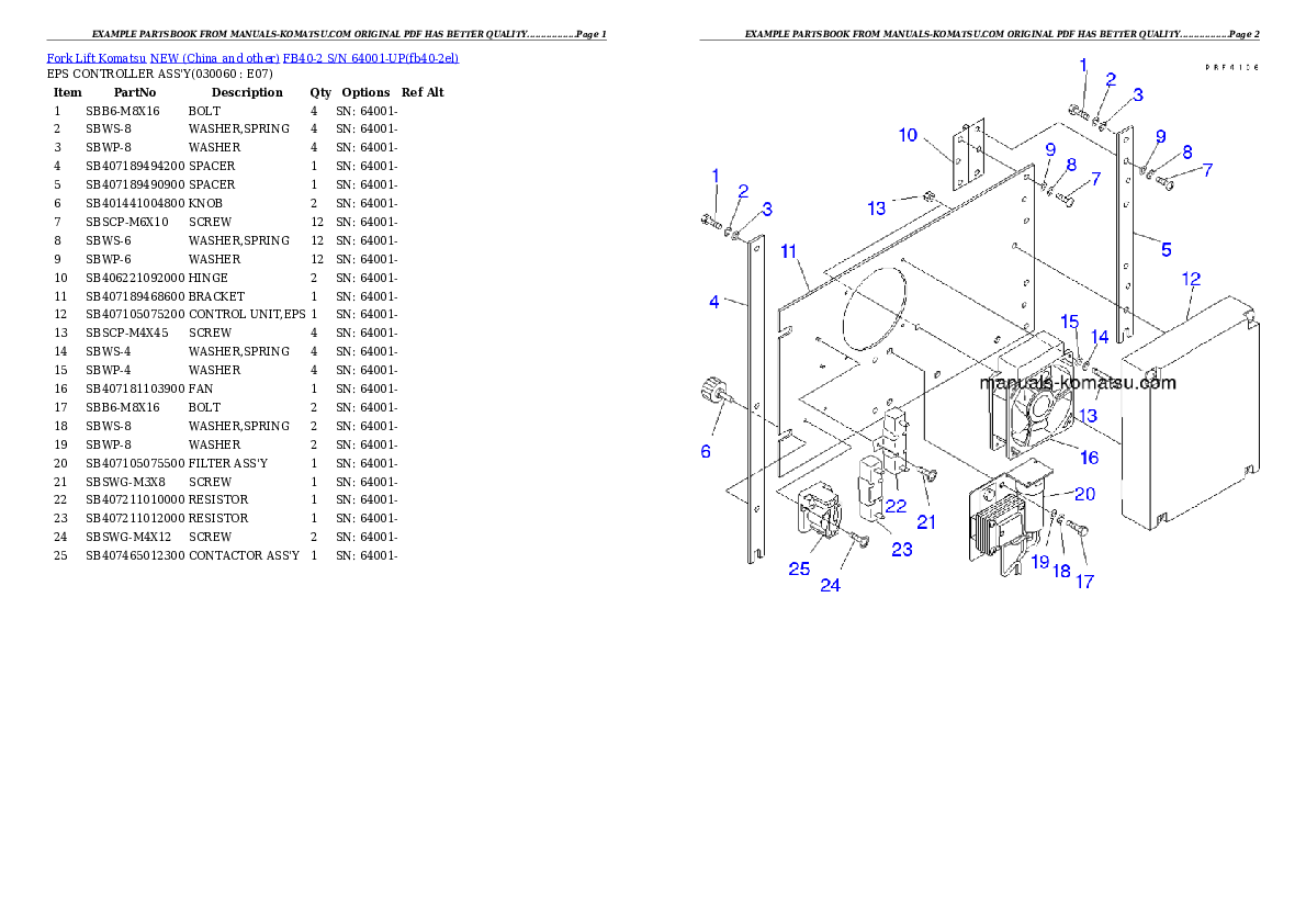 Protected: FB40-2 S/N 64001-UP Partsbook