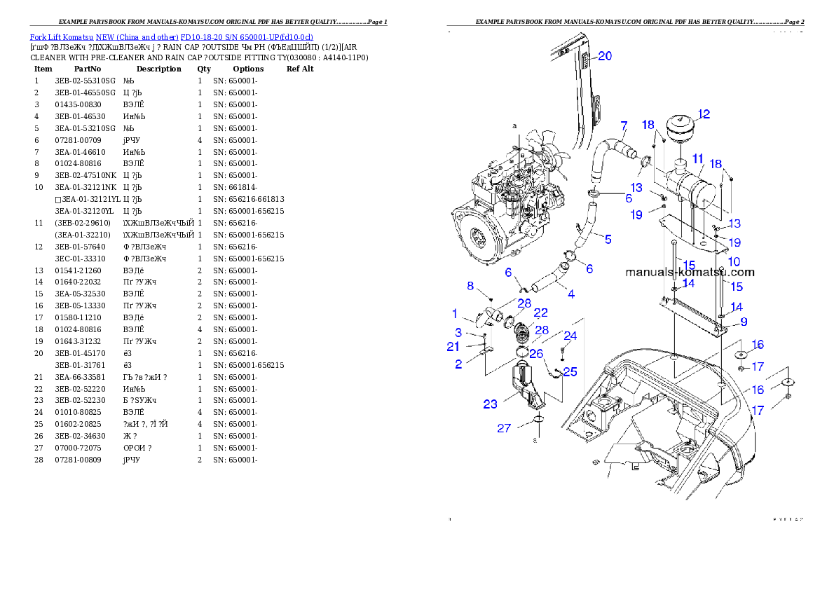 Protected: FD10-18-20 S/N 650001-UP Partsbook