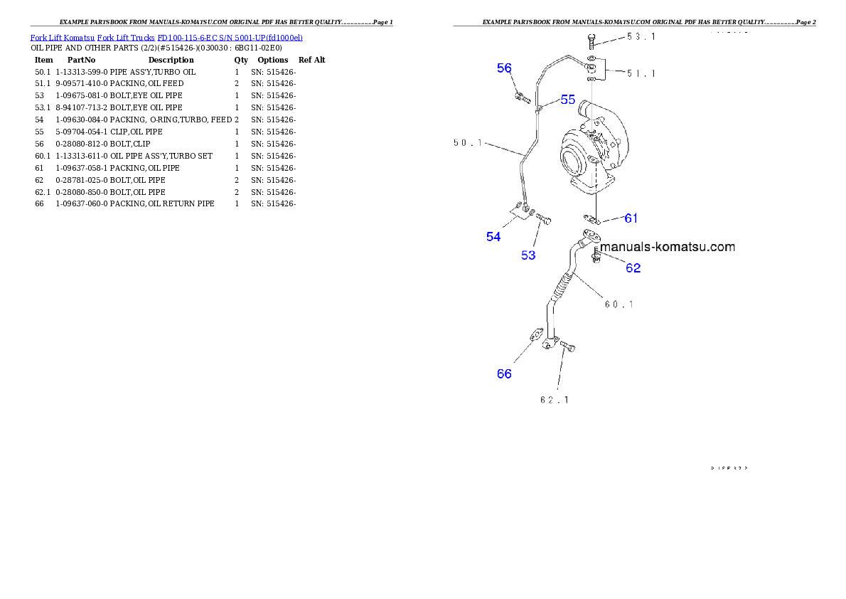 FD100-115-6-EC S/N 5001-UP Partsbook