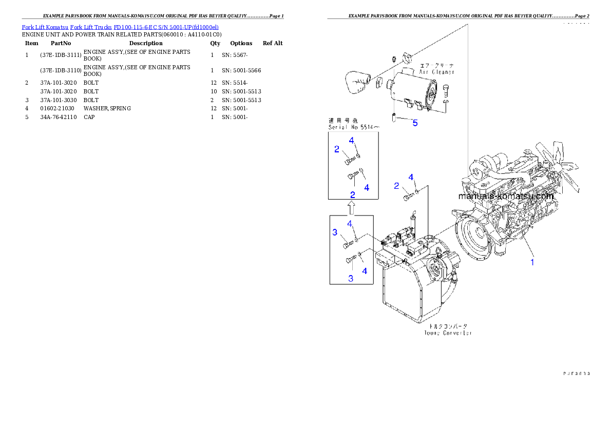 Protected: FD100-115-6-EC S/N 5001-UP Partsbook